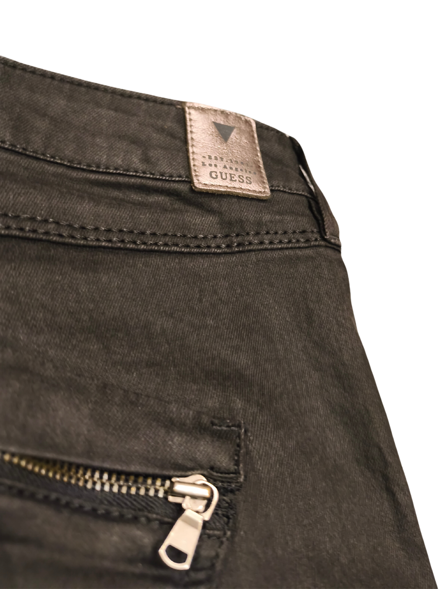 GUESS Los Angeles Women’s Skinny Jeans Waxed Coated Black Grey Size 28