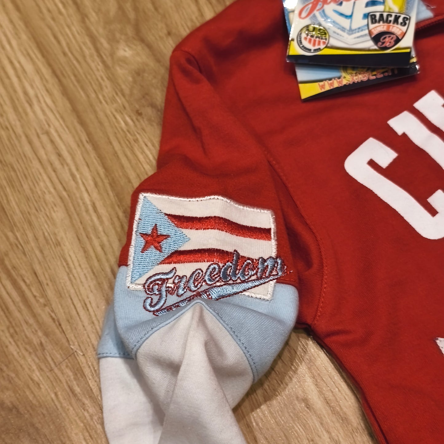 X-Isle Kids Red Track Jacket Zip Sweatshirt Size 5 NWT Havana Cubans 038