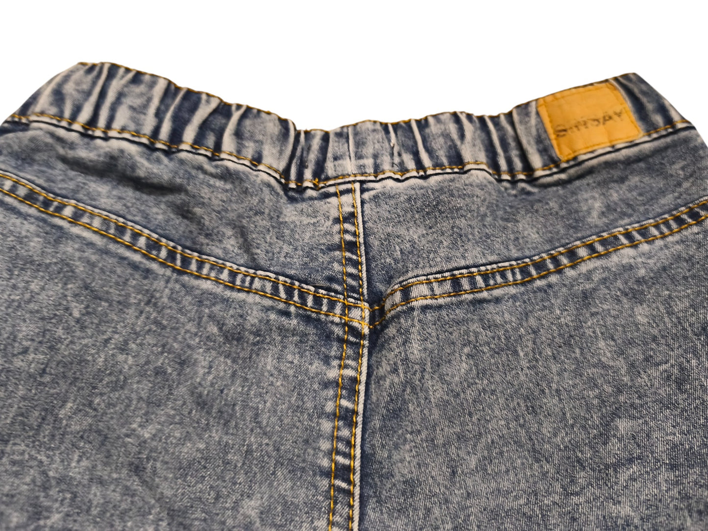 Sinsay Boys Girls Acid Wash Denim Joggers Jeans Elastic Waist Size 146 cm 10-12