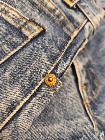 Rare Vintage 80s Levi’s 704 Denim Jeans Made in UK Blue Wash Straight 28x32