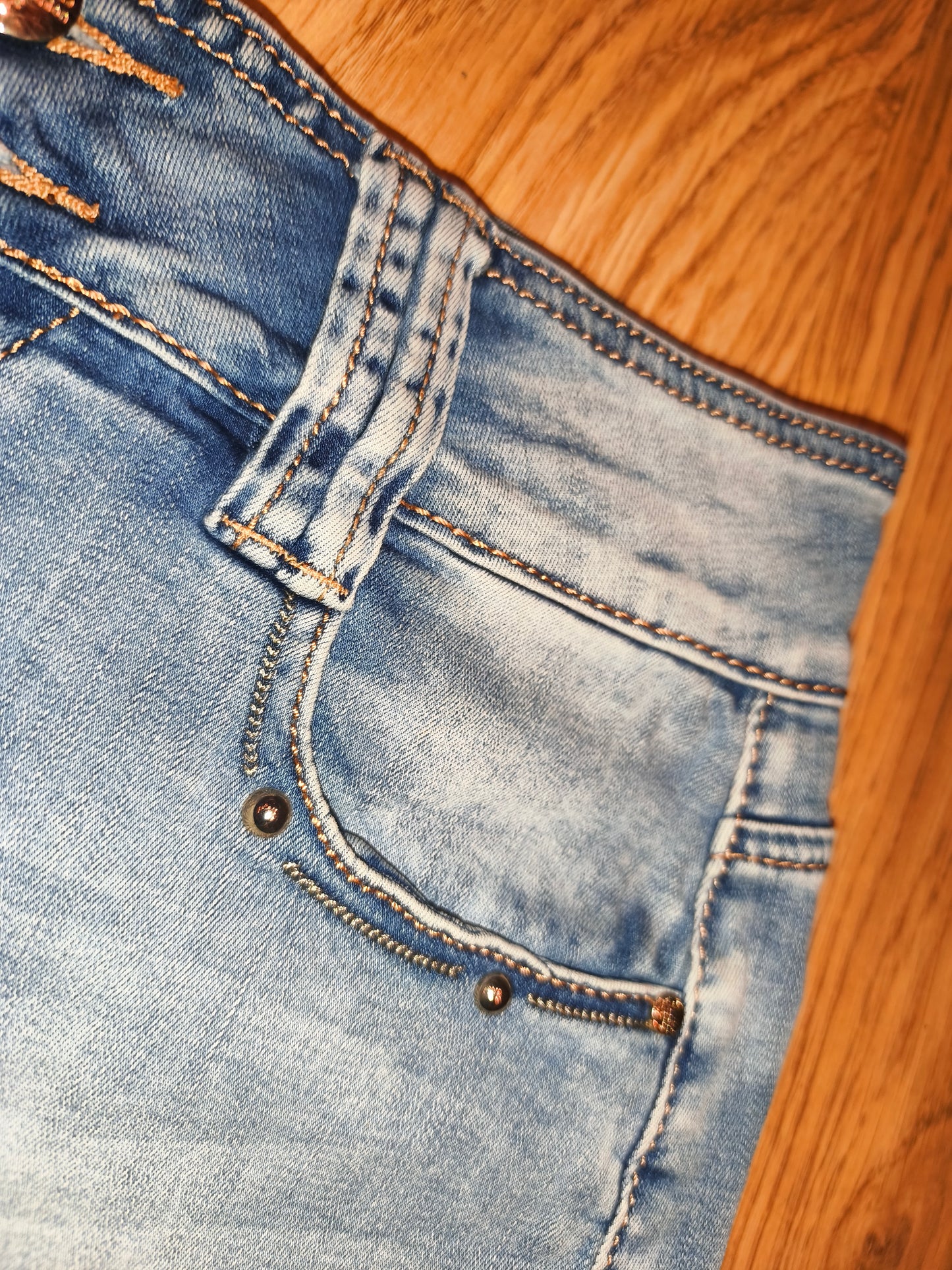 Vintage Style GOURD Denim Mini Skirt – High Waist, Size 29