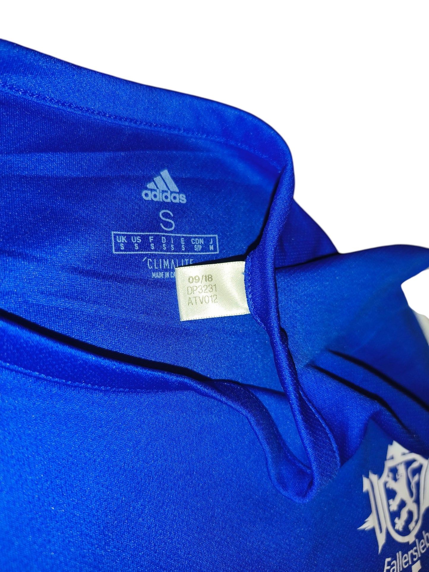 ADIDAS Climalite VfB Fallersleben Sports T-Shirt Men's Size S Blue White DP3231