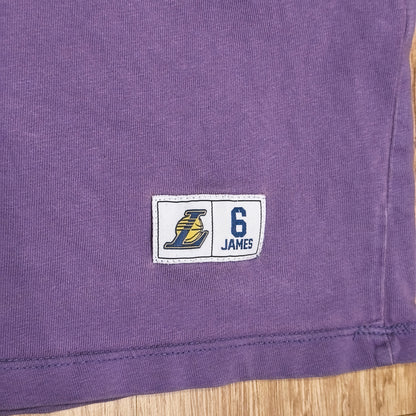 NBA Los Angeles Lakers LeBron James #6 Graphic T-Shirt Purple Mens Size XS