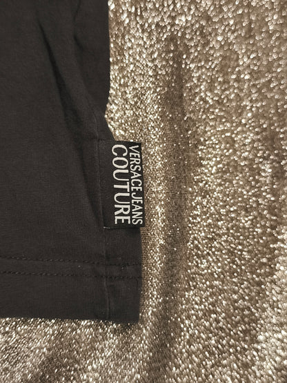 Versace Jeans Couture Black & Gold V-Emblem Logo T-Shirt – Size XXL