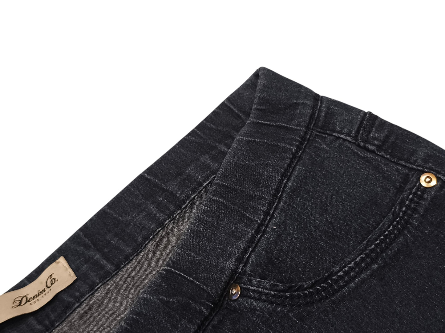 Denim Co. Women’s Dark Wash Pull-On Jeggings Skinny Jeans - Size UK 18 / US 14