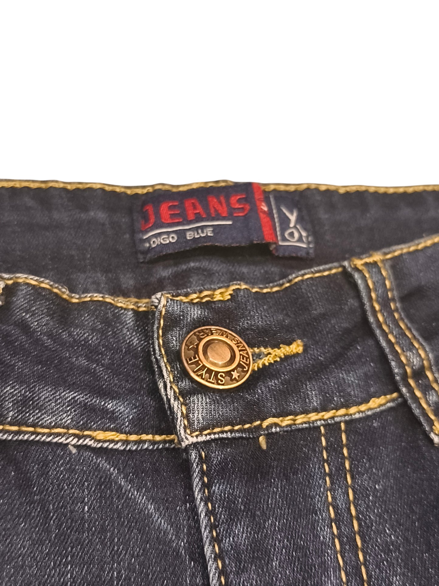 Boys Cargo Jeans Dark Blue Streetwear Style - Length 77cm / Waist 29cm