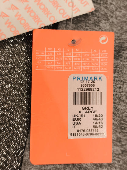 Primark Work Out Seamless Grey Marl Leggings - X-Large XL (UK 18/20) - NWT
