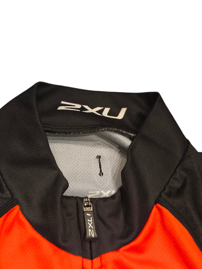 2XU Germany Triathlon Cycling Jersey Men's 2XL Black Short Sleeve Bike Top DTU