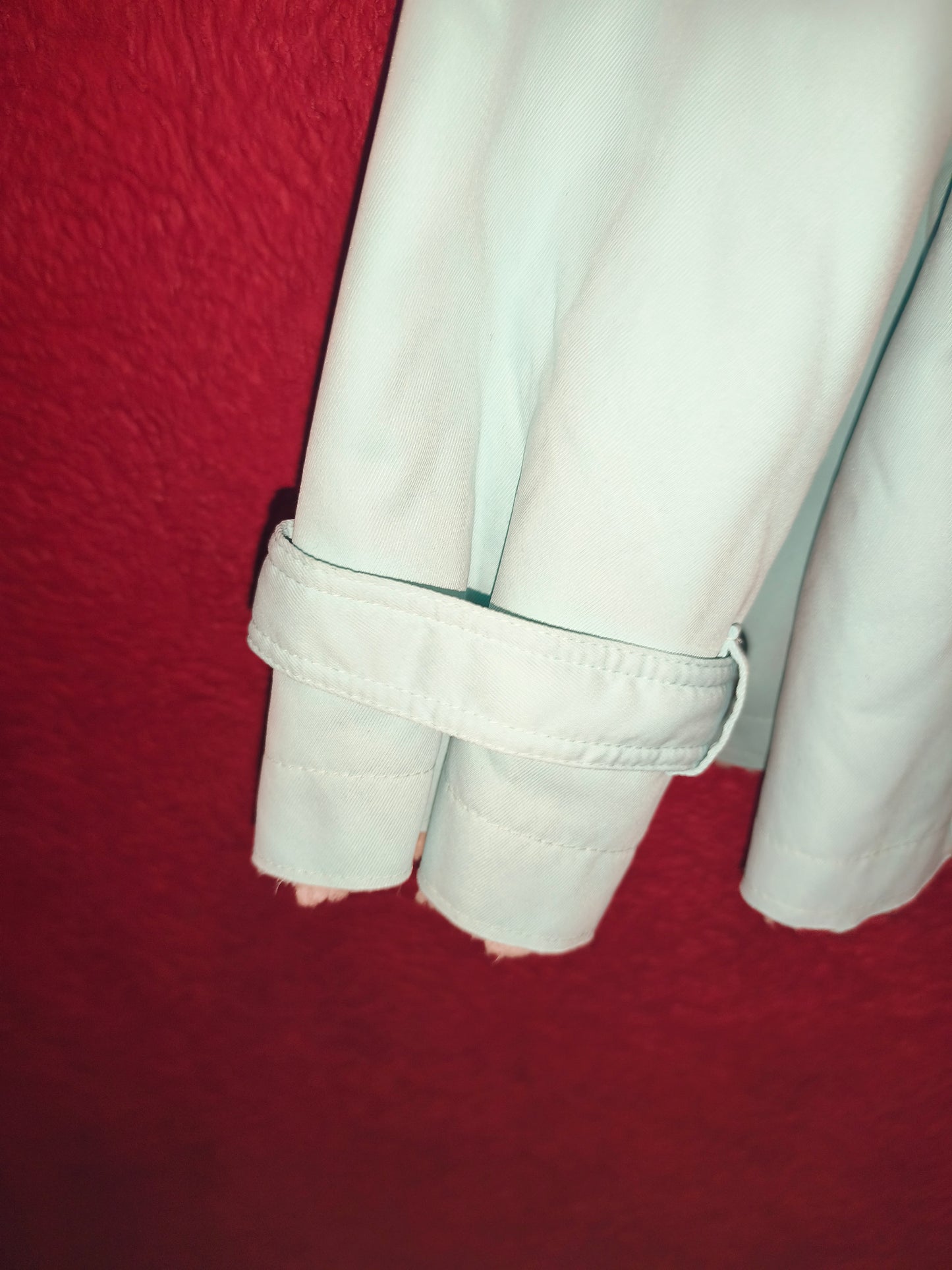 Pastel Light Blue Sherpa Fleece Lined Button Coat Jacket | Women's Size 5XL