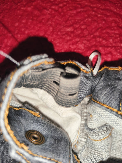 Baby Club C&A Grey Denim Jeans with Cute Tiger Patch – Size 80 (9-12 Months)