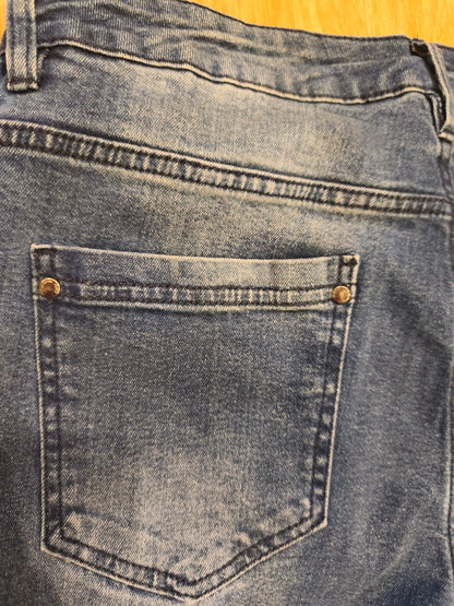 Up2Fashion Women's Stretch Denim Jeans in Mid Blue Wash | EU 44