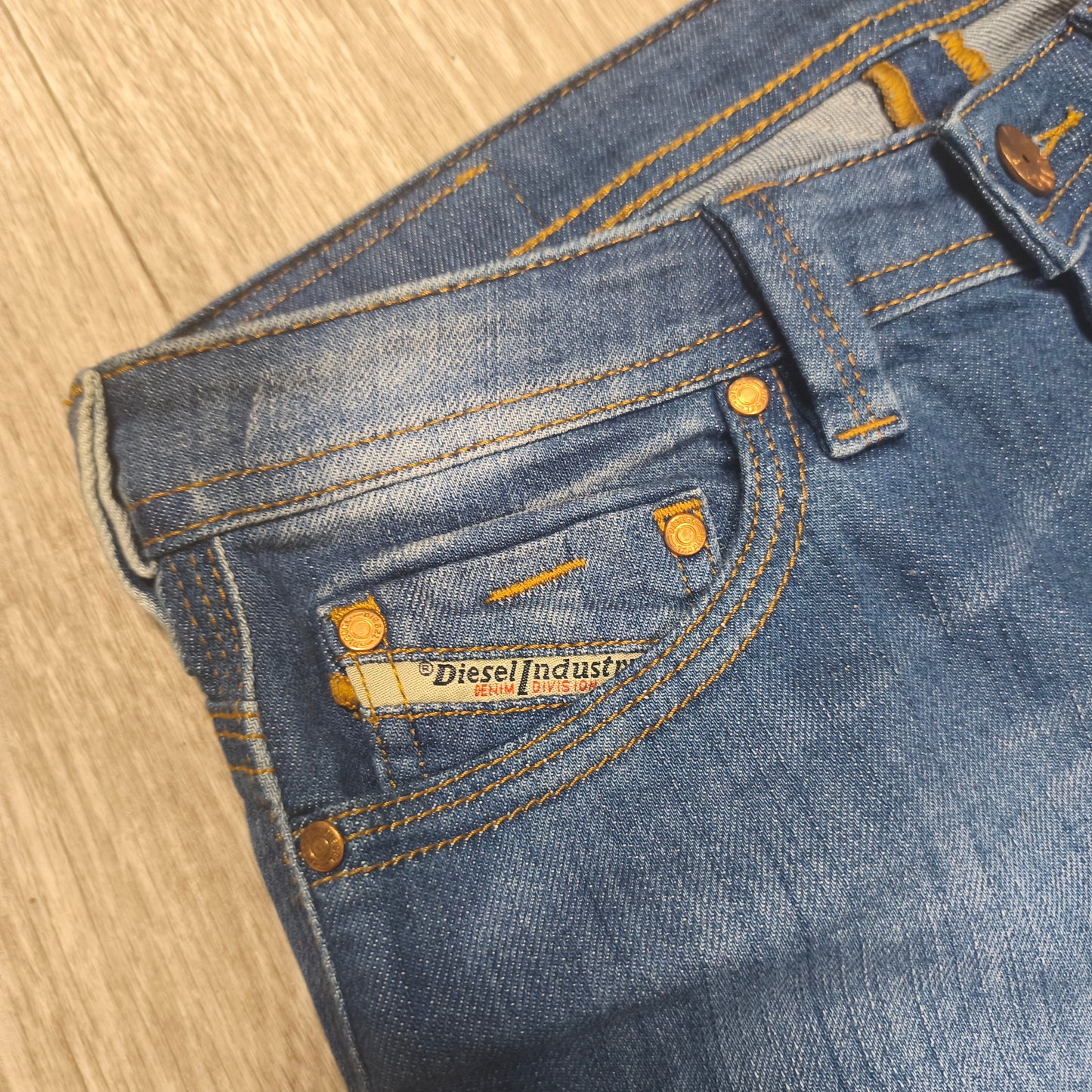 Diesel Kid Thanaz J-OT Slim Skinny Blue Jeans Size 12 Stretch Wash 00XE5 Denim