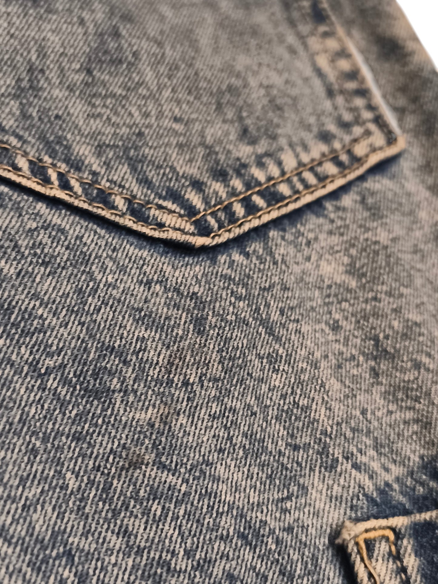 H&M Divided Acid Wash Wide Leg Carpenter Jeans Cargo Utility Denim Sz 4 (EUR 36)