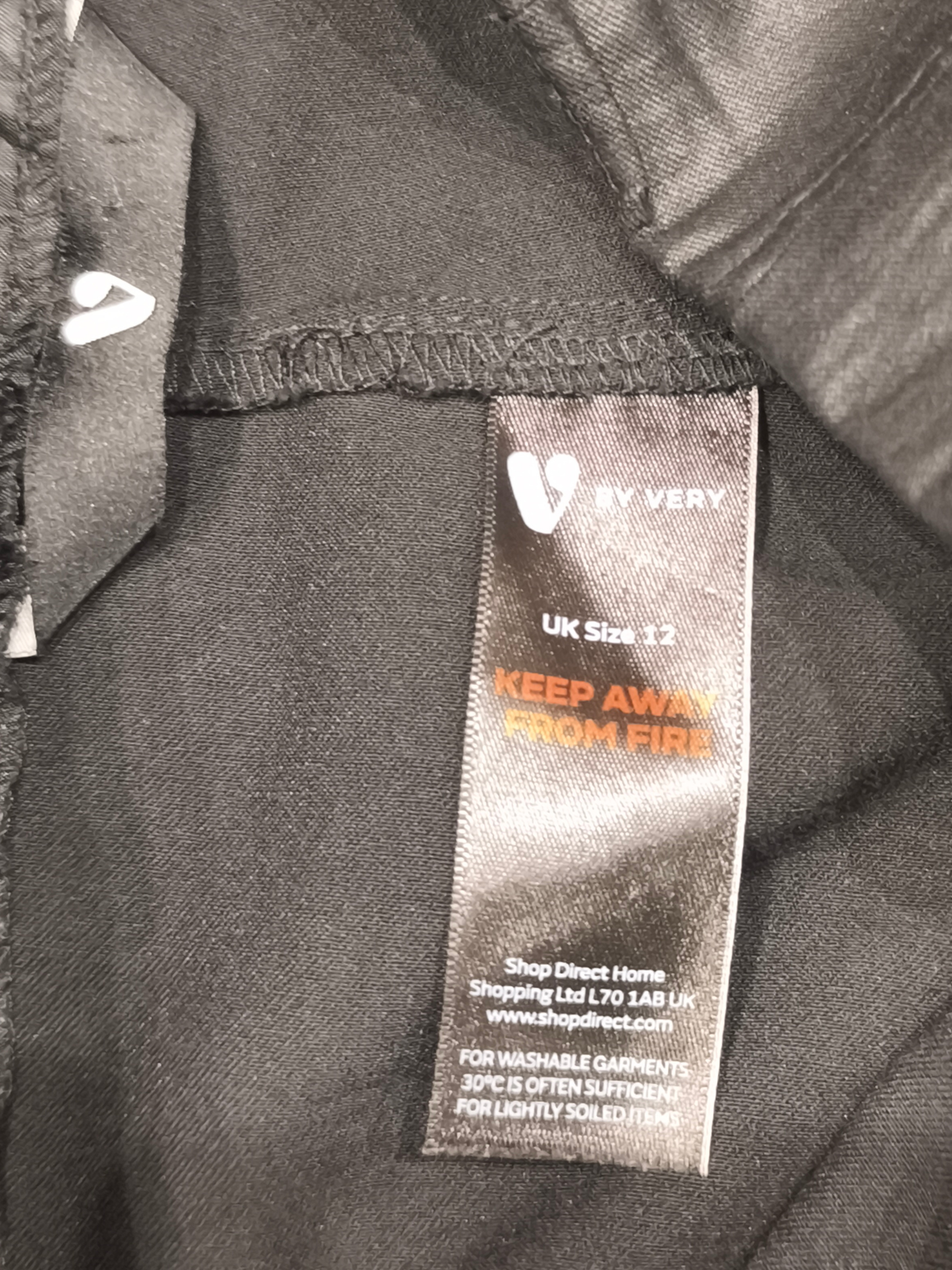 V BY VERY Black Coated High Waisted Trousers UK 12 Ankle Zips Faux Leather Look