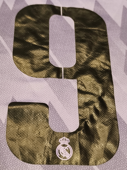 Real Madrid 2022-23 Away Jersey Benzema #9 Purple - Size Medium - adidas