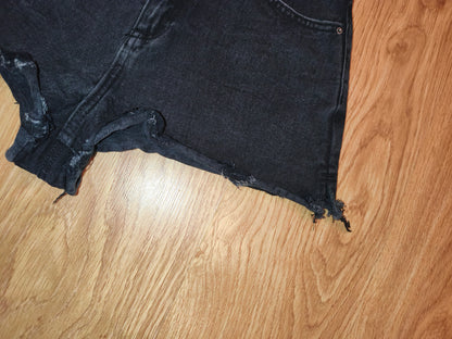 Denim Co. Women’s Black Distressed Denim Shorts – Raw Hem, Size 42 (EU)