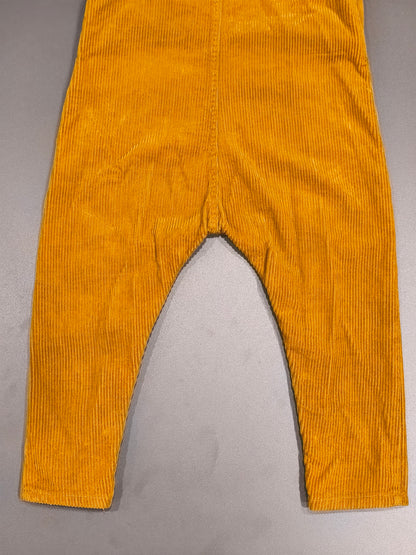 H&M Mustard Yellow Corduroy Overalls Dungarees | Organic Cotton Size 2-3Y / 98cm