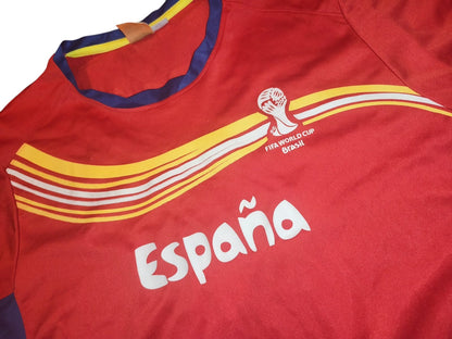 Spain FIFA World Cup 2014 Brasil Fan Shirt Jersey Red España #10 Size XL