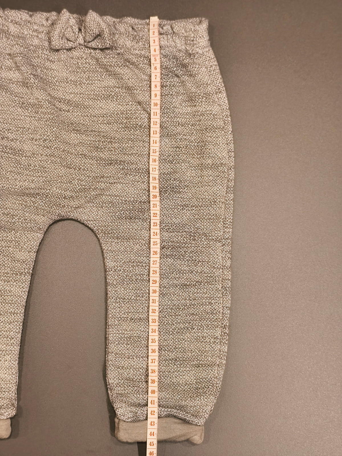 F&F Baby Glitter Knit Leggings / Trousers with Bow Detail | 18–24M