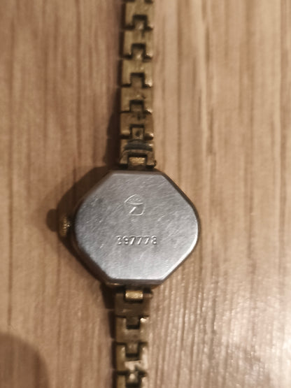 Rare Vintage Luch Women's Watch Gold Plated Mechanical USSR CCCP Working 397778