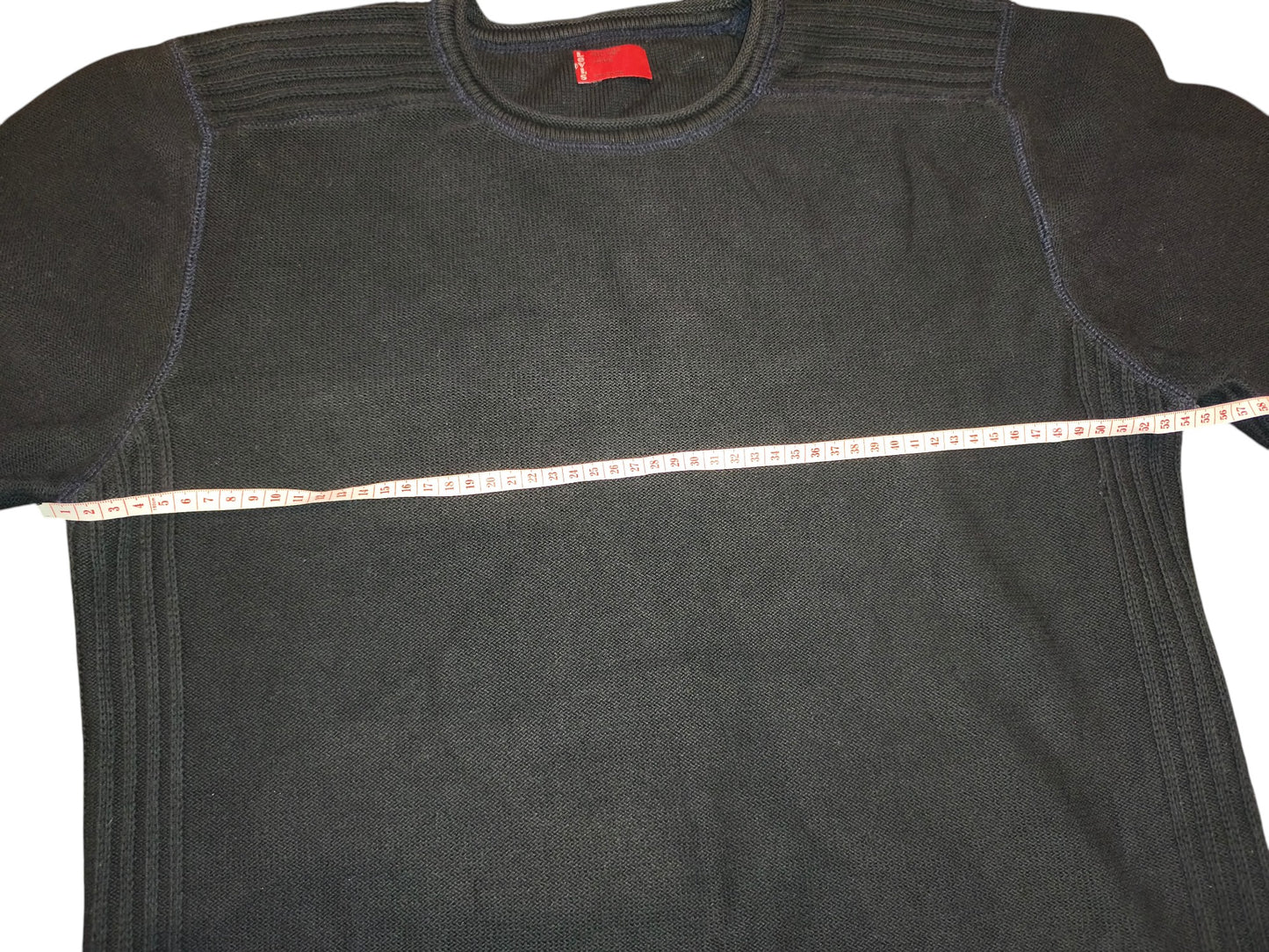 Levis Red Tab Knit Sweater Mens Large Black Crewneck Pullover Ribbed Vintage