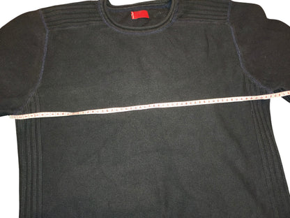Levis Red Tab Knit Sweater Mens Large Black Crewneck Pullover Ribbed Vintage