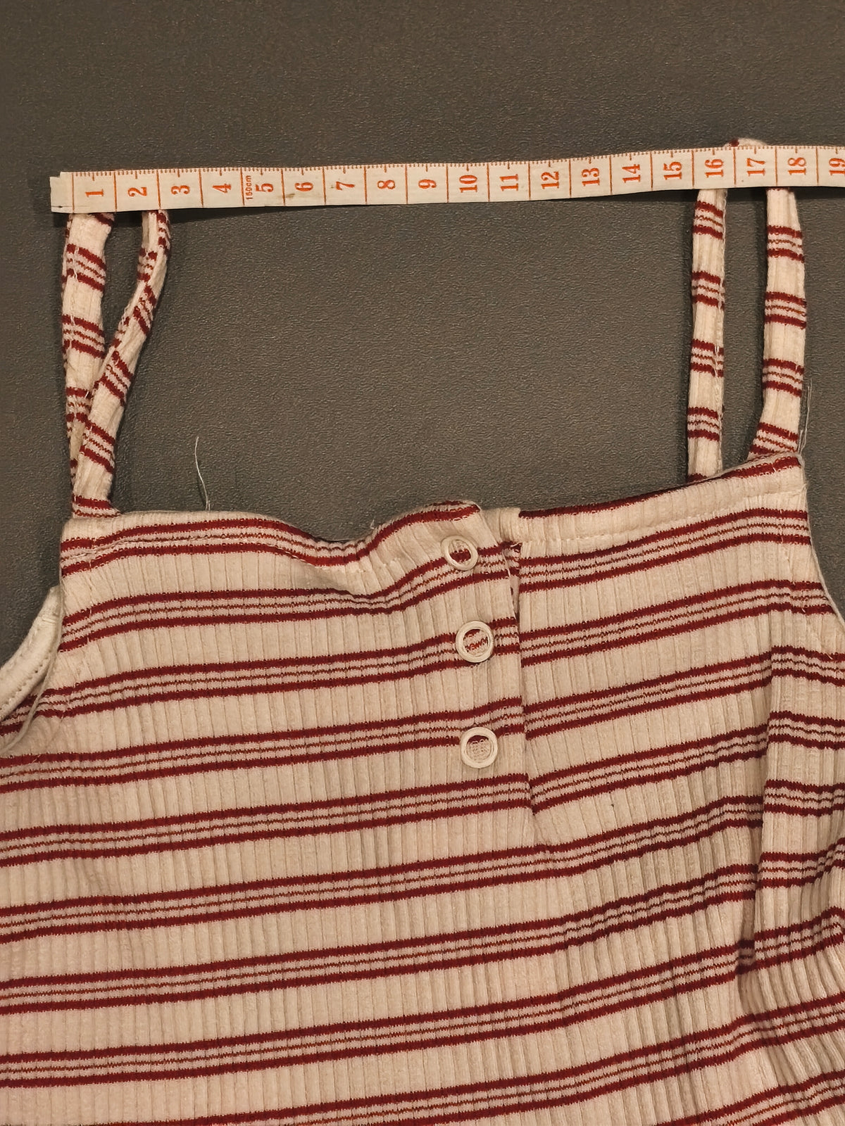 ZARA Girls Red & White Striped Ribbed Sundress | Size 8 (128 cm)