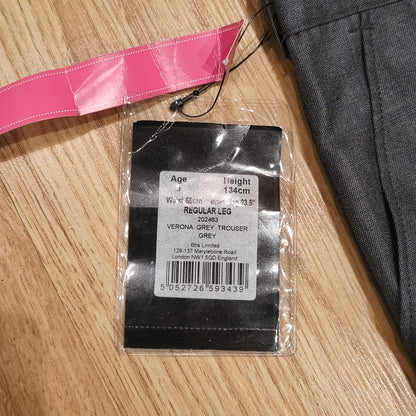 BHS Back2Flip Boys Grey School Trousers Pants Age 9 Height 134cm Adjustable Waist