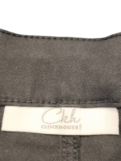 Clockhouse Women's Black Skinny Jeans Floral Rose Embroidery C&A Size EU 40/UK12