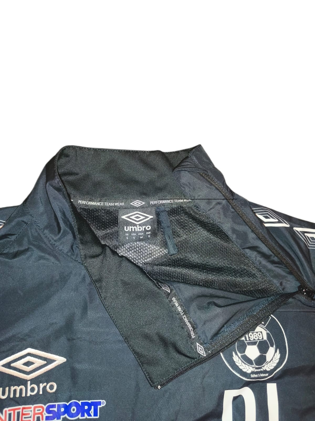Umbro Leknes FK Training Drill Top Jacket Men's Small S Black Football Shirt LFK
