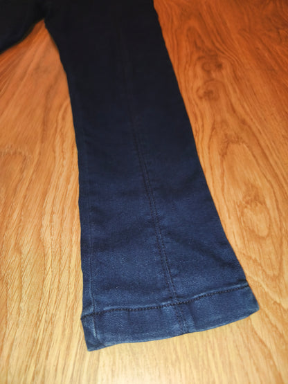 High-Waisted Indigo Blue Skinny Jeggings with Side Zipper – Size UK 10 / M