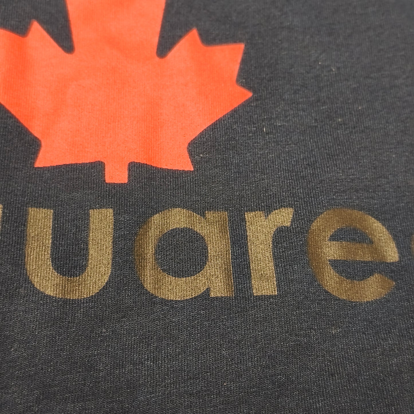 Dsquared2 Mens T-Shirt Size L Navy Blue Maple Leaf Graphic Print Short Sleeve