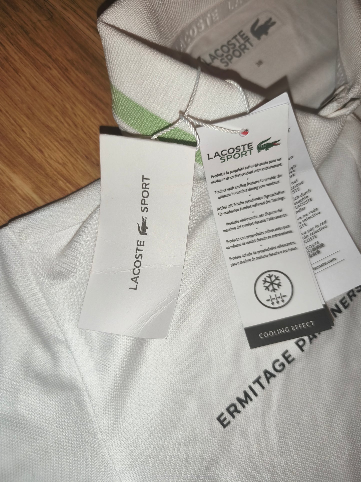 Lacoste Sport White "Ultra Dry" Polo Shirt – Size 38 – NWT (RRP ~€100)