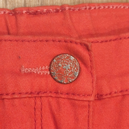 Lupilu Baby Girls Floral Embroidered Red Coral Trousers Pants Size 86