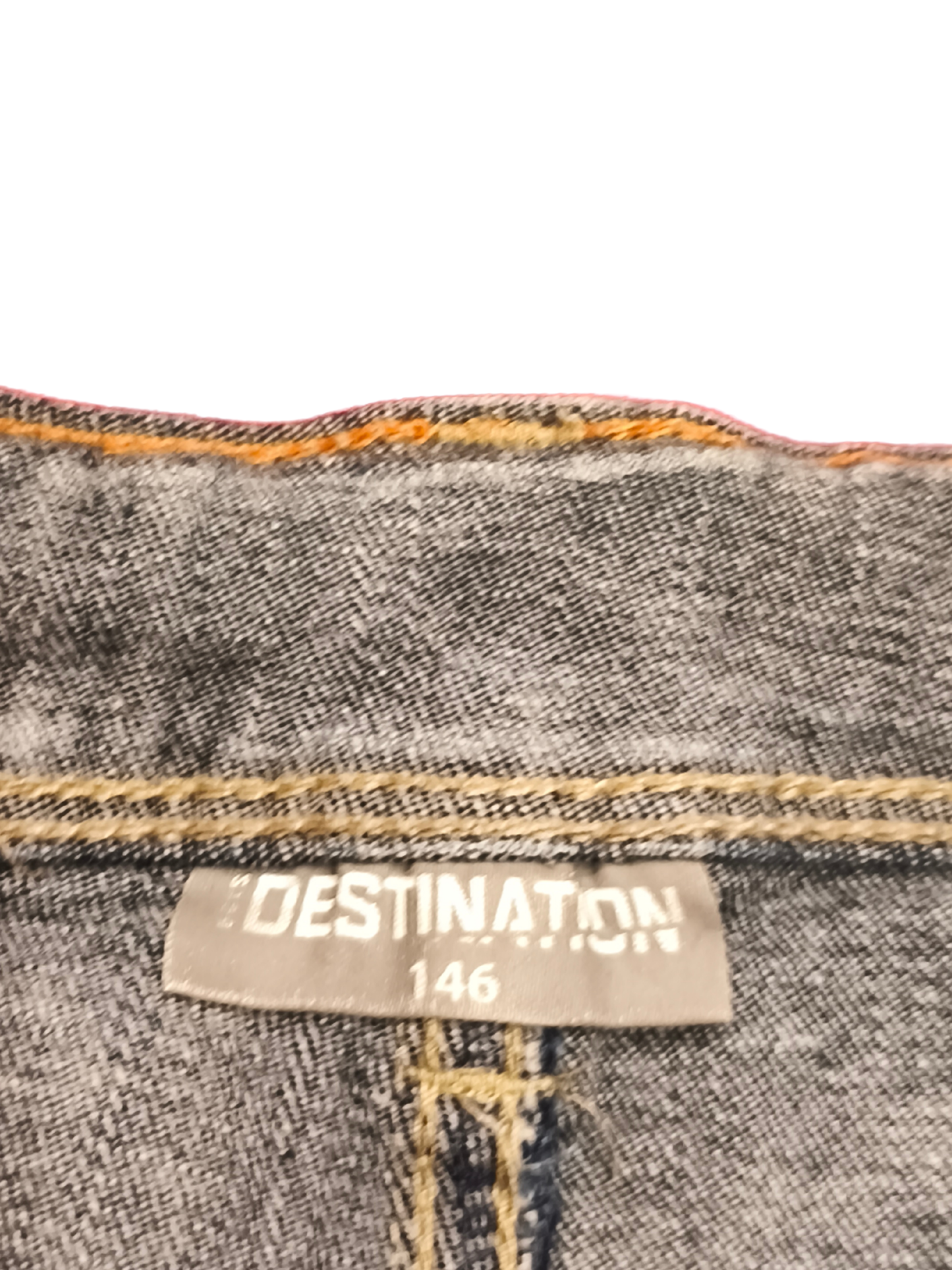 Destination Boys Denim Shorts Size 146 Blue Acid Wash Adjustable Waist Jeans
