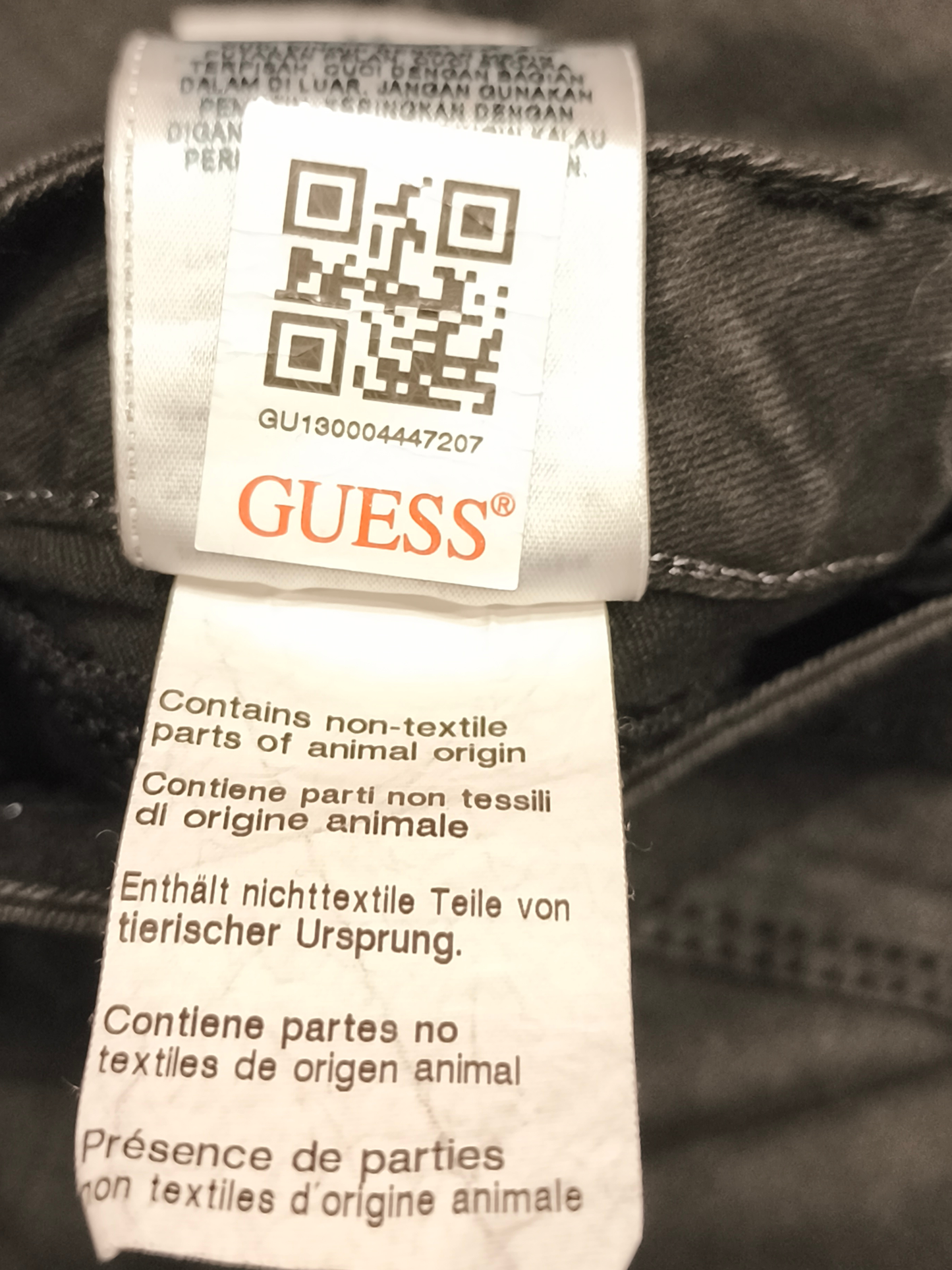 GUESS Los Angeles Women’s Skinny Jeans Waxed Coated Black Grey Size 28