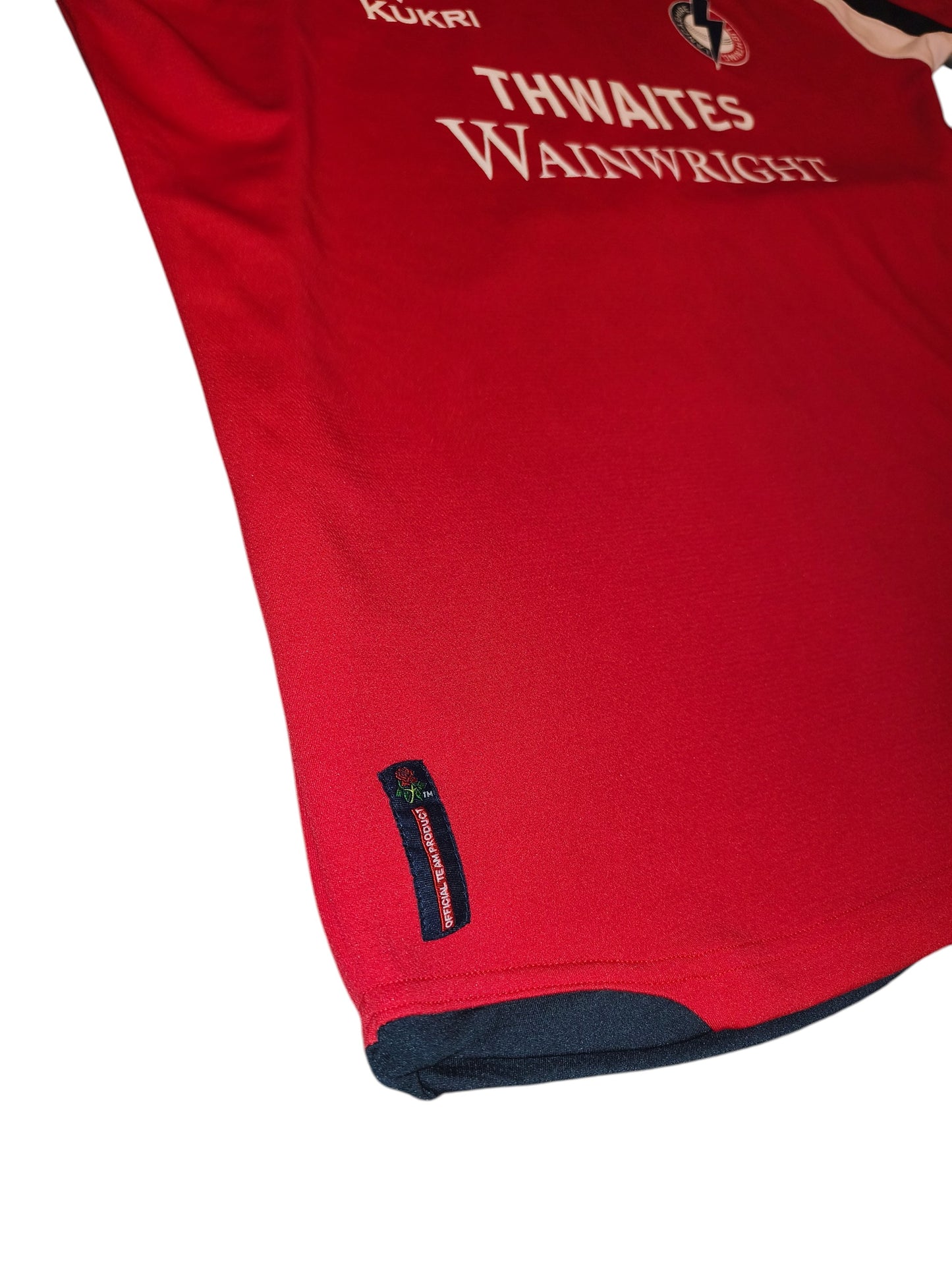 Kukri Lancashire Lightning Cricket Shirt XL Red Thwaites Wainwright Jersey VTG