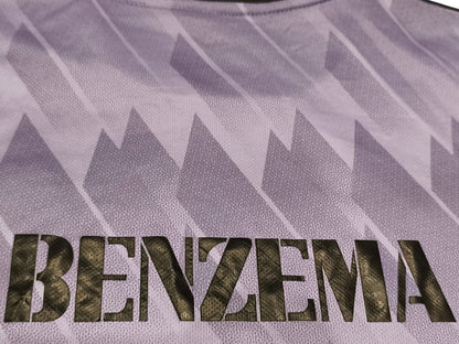 Real Madrid 2022-23 Away Jersey Benzema #9 Purple - Size Medium - adidas