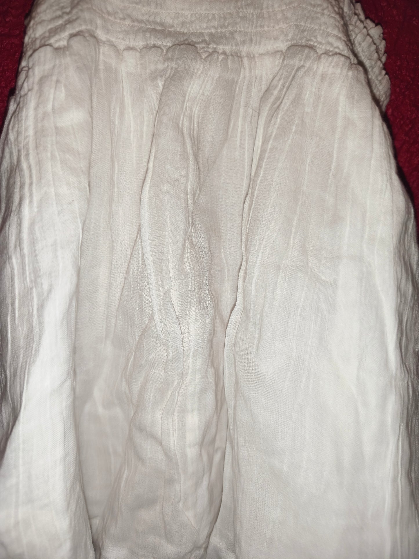 Mini Boden Girls White Broderie Anglaise Cotton Sun Top / Cami – Size 5-6 Years