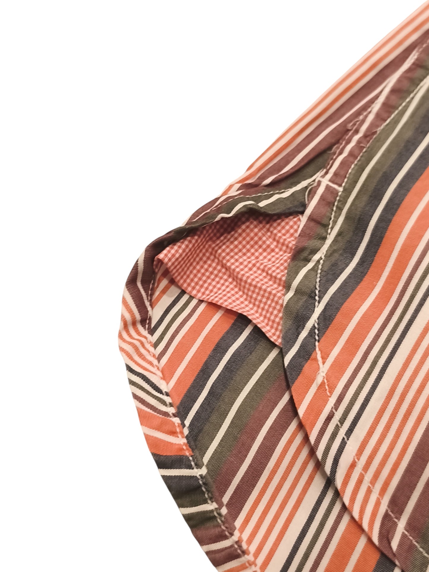 Tommy Hilfiger Shirt Mens Large Custom Fit Long Sleeve Multi Stripe Cotton Logo