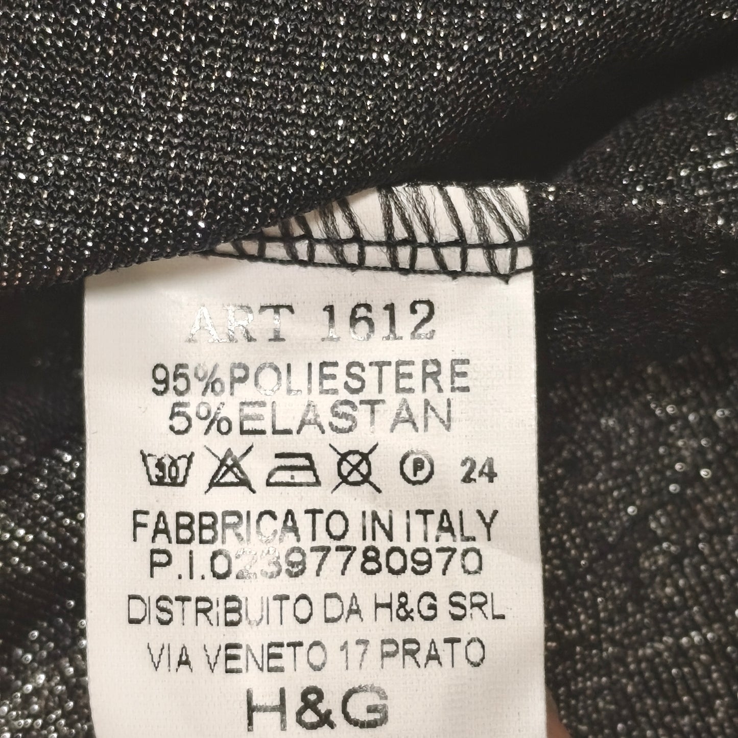 H&G Womens Metallic Silver Glitter Shimmer Sparkle Twist Front Top Made in Italy