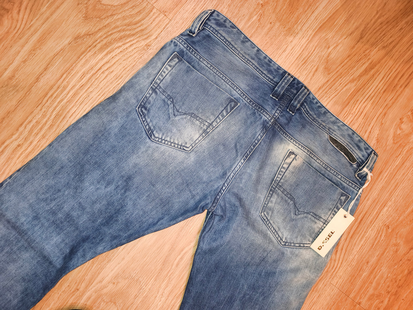 Vintage DIESEL Safado Jeans Men’s 32x32 Regular Slim Straight Wash 08801 Y2K NWT