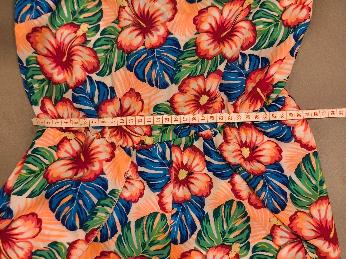 New Look 915 Generation Girls Tropical Hibiscus Floral Playsuit | Size 10–11Y (140–146 cm)