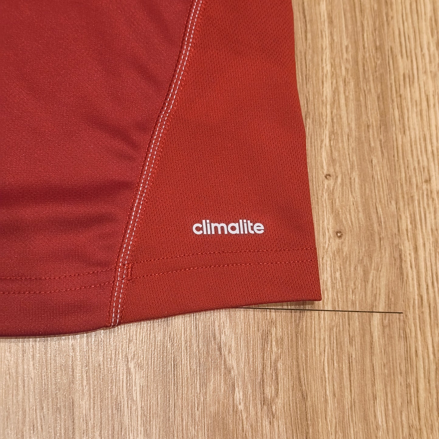 Adidas Mens Climalite Red Short Sleeve Football Training Jersey Shirt Size M #19