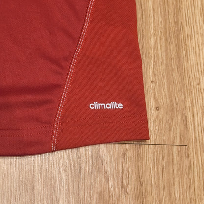 Adidas Mens Climalite Red Short Sleeve Football Training Jersey Shirt Size M #19