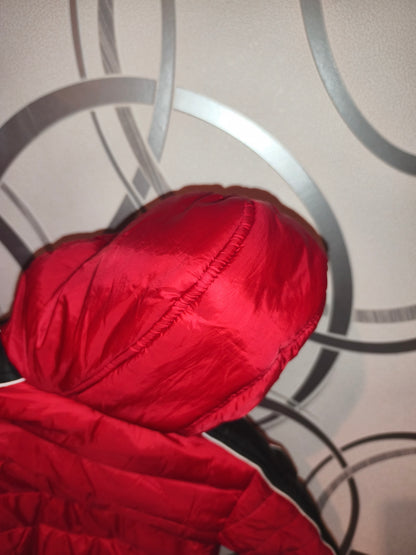 Minoti Baby Boys Red Hooded Puffer Jacket – Size 9-12 Months / 74-80 cm