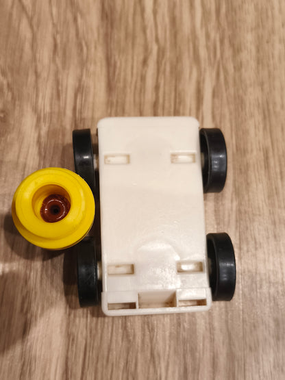 Vintage Fisher-Price Little People Yellow Car & Figure Set | Retro Play Family Jeep Toy Collectible