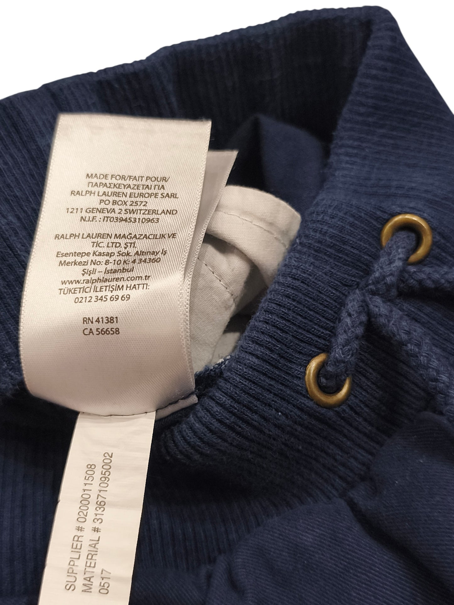 Polo Ralph Lauren Girls Navy Blue Cotton Knit Skort Size 14 Drawstring Waist