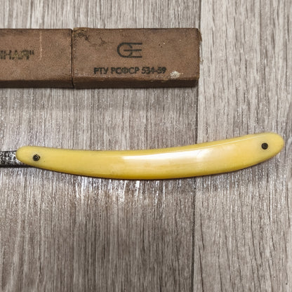 Vintage USSR Soviet Straight Razor Stolichnaya Stolychnaya With Original Box