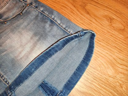 Vintage Style GOURD Denim Mini Skirt – High Waist, Size 29